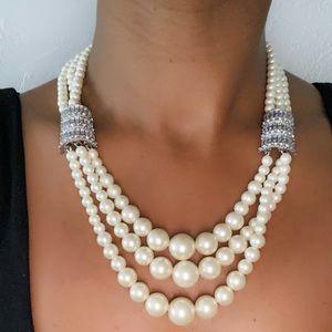 COPY - Pearl/silver necklace